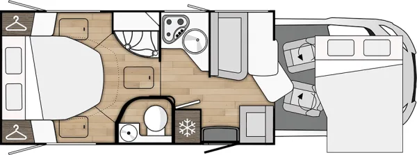 Tagesgrundriss Benimar Tessoro T495 UP