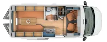 Grundriss Tag Hymer Eriba Car 602 163 PS, Automatik, Leder, LED
