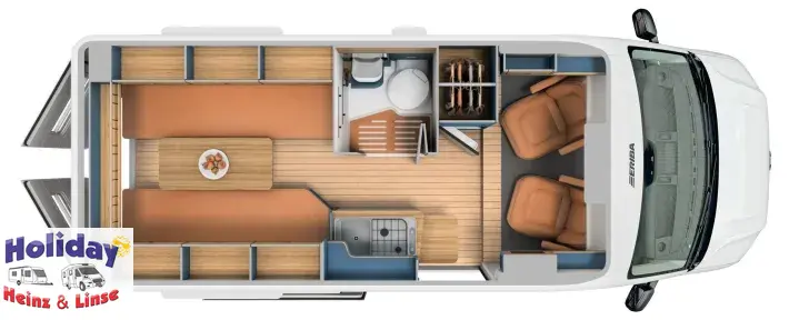 Grundriss Tag Hymer Eriba Car 602 163 PS, Automatik, Leder, LED