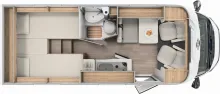 Grundriss Tag Carado V 337 Pro+ Bettenumbau EB zu DB