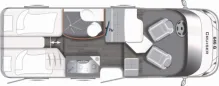 Grundriss Tag LMC Cruiser V 646 G 140PS/Navi/Doppel-Din Radio/Alu