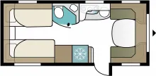 Grundriss Tag Kabe Royal 540 GLE KS Klima/Mover/Bett-elekt