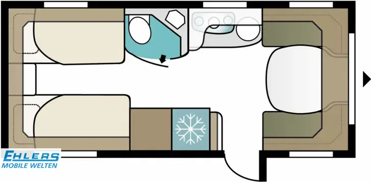 Grundriss Tag Kabe Royal 540 GLE KS Klima/Mover/Bett-elekt