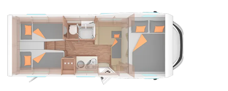 Grundriss Tag Weinsberg CaraHome 650 MEG (2025)