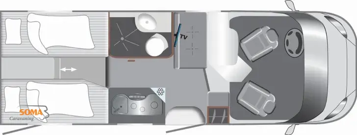 Grundriss Tag LMC Cruiser 70 V 643 G 70 JAHRE SONDERMODELL !