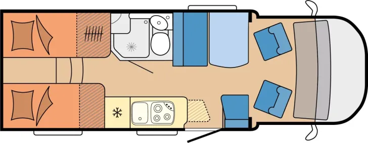 Grundriss Tag Hobby Optima OnTour T65 GE