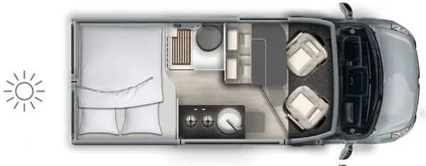 Tagesgrundriss Ahorn Camp Van 550
