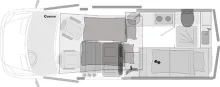 Grundriss Nacht Mercedes-Benz Sprinter 316 CDI