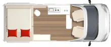 Grundriss Tag Bürstner Lineo C 590 Rolli 10.997 Euro gespart!