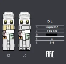 Grundriss Tag Adria Compact Supreme DL