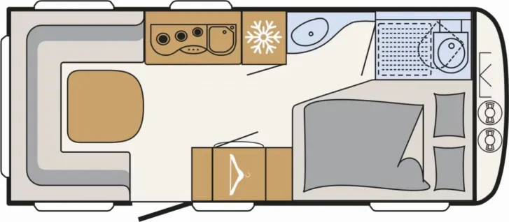 Grundriss Tag Dethleffs c-go 495 FR 10 Years Edition, Duo Control