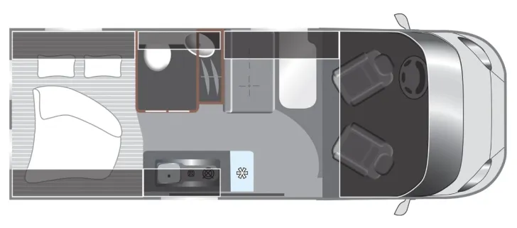 Grundriss Tag Roadfans Hopper 600+ Modell 2026 / Automatik / Navigation