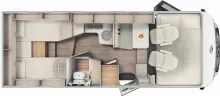 Grundriss Tag Carado I 338 Pro+ Bettenumbau EB zu DB