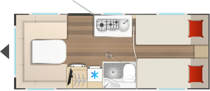 Grundriss Tag Bürstner B66 535 TL
