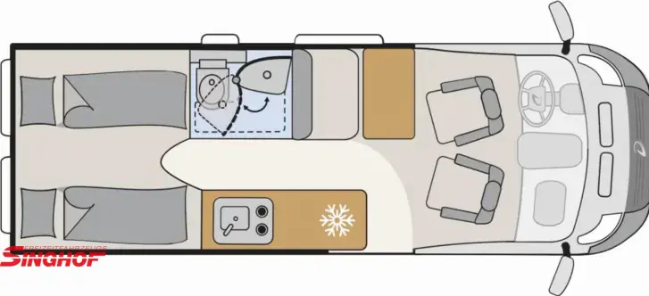 Grundriss Tag Dethleffs Globetrail 640 ES Fiat Inkl. ADAPTIVER TMPOMAT