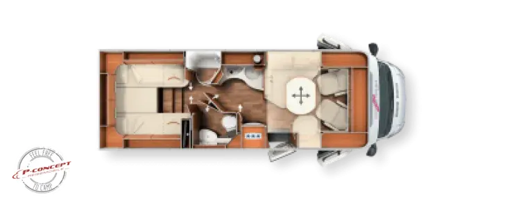 Grundriss Tag Carthago chic c-line T 4.9 LE - gebraucht, geprüft, gekauft!