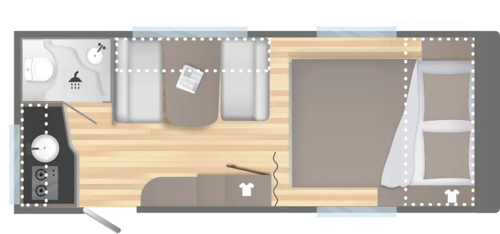 Grundriss Tag Caravelair Ambiance 460 Style