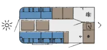 Grundriss Tag Hobby Beachy 420 Modell 2023