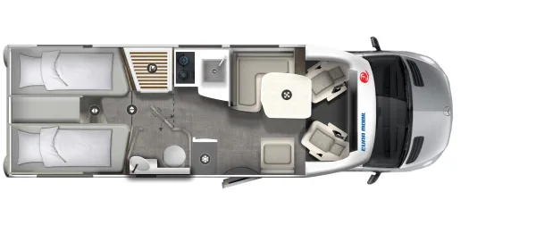 Tagesgrundriss Eura Mobil Profila T 726 EB