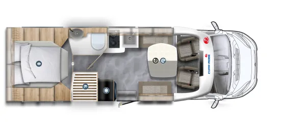 Tagesgrundriss Eura Mobil Profila RS 720 QF