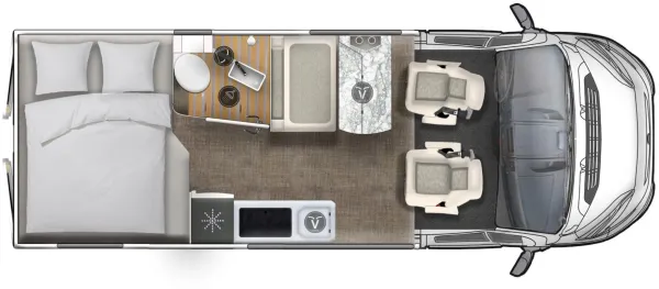 Tagesgrundriss Eura Mobil Van 595 HB