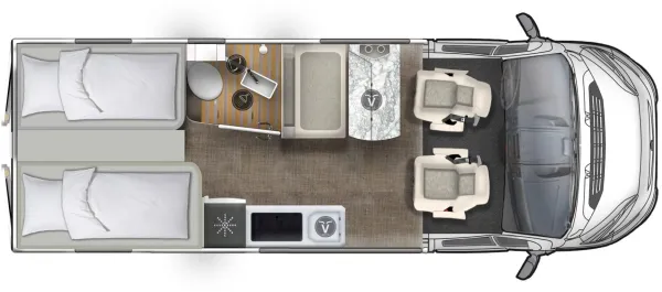 Tagesgrundriss Eura Mobil Van 635 EB