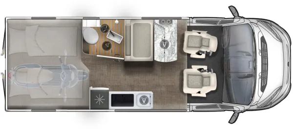 Tagesgrundriss Eura Mobil Van 635 HB