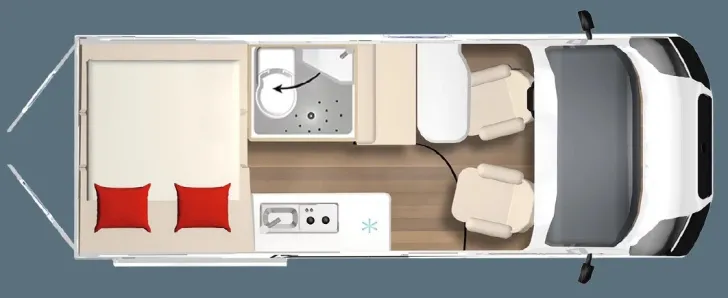 Grundriss Tag Bürstner B66 600 C Sie sparen 15.276 Euro