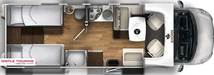 Grundriss Tag Ahorn Camp Alaska TE Plus ++ Dachklima; SAT+TV