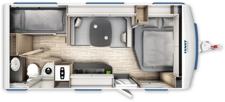 Grundriss Tag Fendt Apero Activ 560 SKM Mit Klima + Safety Paket