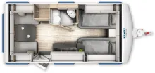 Grundriss Tag Fendt Apero 465 TG Neufahrzeug Modell 2026