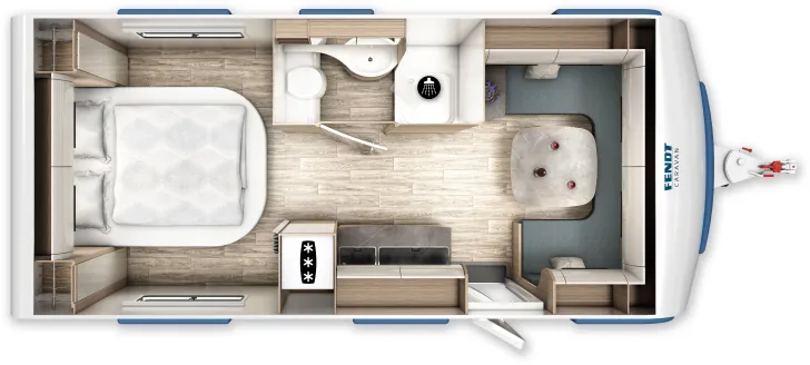 Grundriss Tag Fendt Tendenza 560 SFDW Modell 2026
