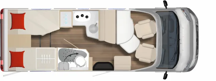 Grundriss Tag Bürstner B66 TD 690 G - Sonderedition ohne HB