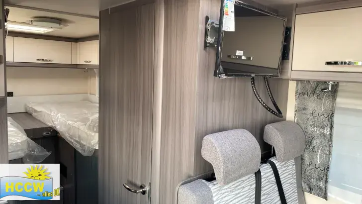 Etagenbetten Hobby Optima ONTOUR Edition V65 GE TV-SAT Anlage