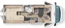 Grundriss Tag Malibu Van First Class - Two Rooms 640 LE RB charming coupé * Fahrassistenz-Paket,Full-LED