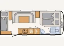 Grundriss Tag Dethleffs c' trend 565 FMK