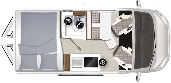 Tagesgrundriss Karmann Mobil Davis 540 Trendstyle