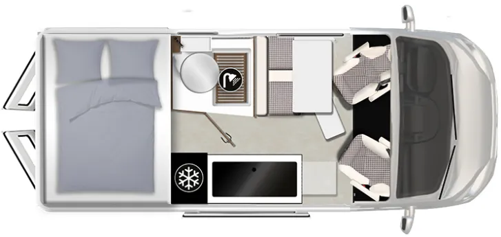 Grundriss Tag Karmann Mobil Davis 590 Trendstyle Trendstyle Plus
