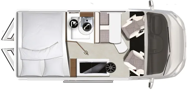 Tagesgrundriss Karmann Mobil Davis 540 Lifestyle