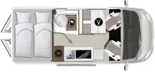 Grundriss Tag Karmann Mobil Davis 590 Lifestyle SOFORT VERFÜGBAR
