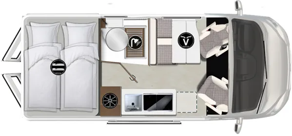 Tagesgrundriss Karmann Mobil Davis 591 Lifestyle