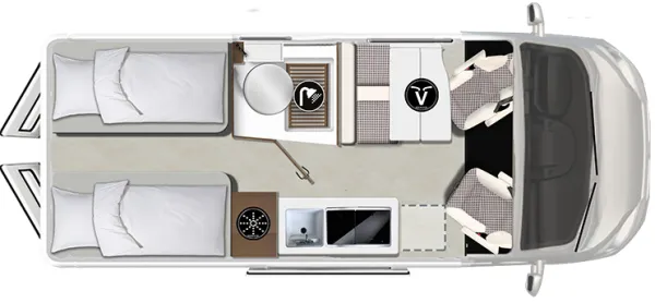 Tagesgrundriss Karmann Mobil Davis 620 Lifestyle