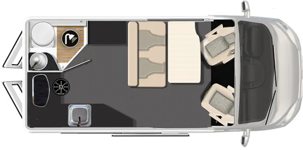Tagesgrundriss Karmann Mobil Dexter 550