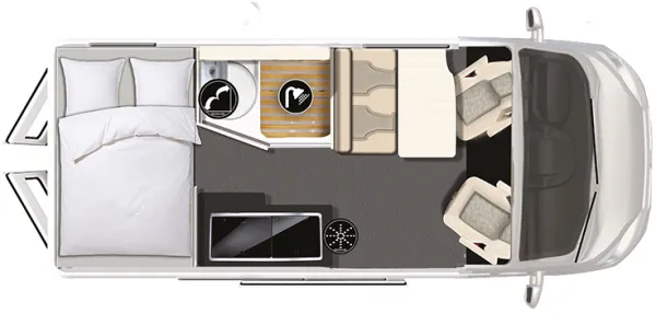 Tagesgrundriss Karmann Mobil Dexter 560 4x4