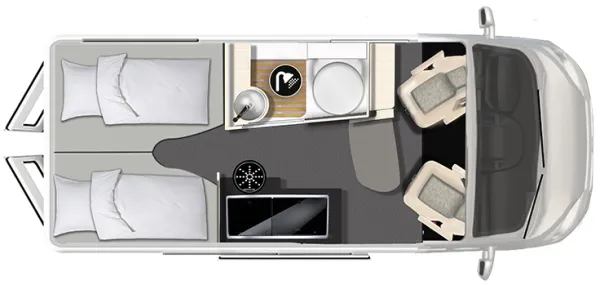 Tagesgrundriss Karmann Mobil Dexter 600