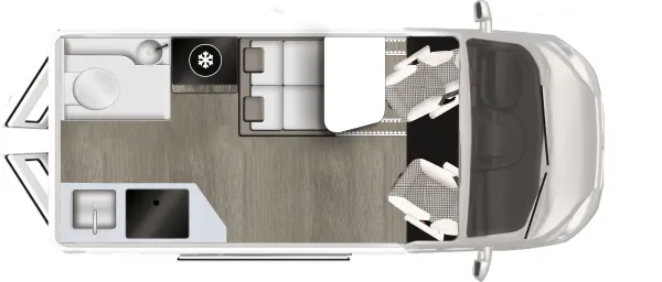 Tagesgrundriss Karmann Mobil Duncan 550