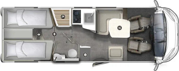 Tagesgrundriss Eura Mobil Integra Line 720 EB