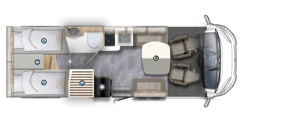 Tagesgrundriss Eura Mobil Integra Line 720 EF