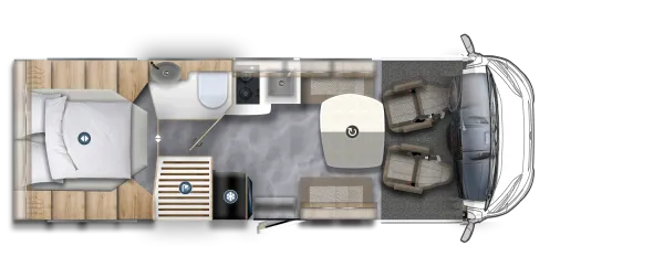 Tagesgrundriss Eura Mobil Integra Line 720 QF