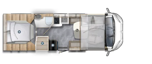 Tagesgrundriss Eura Mobil Integra Line GT 726 QF